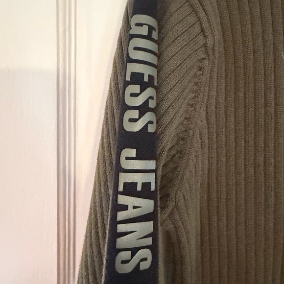 Vintage 100% Cotton Olive Guess Jeans Sweater - Picture 3 of 4